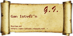 Gan István névjegykártya