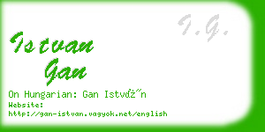 istvan gan business card